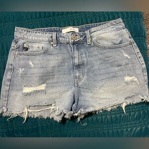 KanCan Light Blue Distressed Jean Shorts